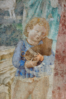 Pisa, Monumental Cemetery: 
 “Construction of the Tower of Babel”, frescoes by Benozzo Gozzoli,