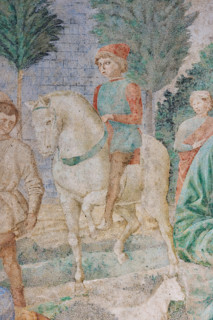 Pisa, Monumental Cemetery: 
 “Construction of the Tower of Babel”, frescoes by Benozzo Gozzoli,