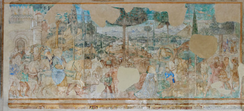 Pisa, Camposanto monumentale:
“Partenza di Abramo e Lot”, affreschi di Benozzo Gozzoli, 1471/72