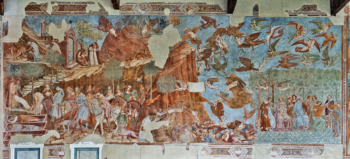Pisa, Monumental Cemetery: "Triumph of Death," fresco by Buonamico Buffalmacco, 1336/1341