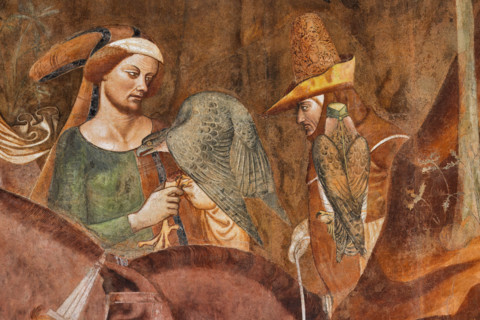 Pisa, Monumental Cemetery: "Triumph of Death," detail of the frescoes by Buonamico Buffalmacco,