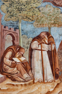 Pisa, Camposanto monumentale: ”Trionfo della Morte”, particolare degli affreschi di Buonamico