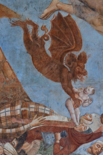 Pisa, Monumental Cemetery: "Triumph of Death," detail of the frescoes by Buonamico Buffalmacco,