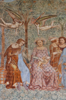 Pisa, Monumental Cemetery: "Triumph of Death," detail of the frescoes by Buonamico Buffalmacco,