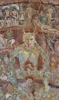 Pisa, Camposanto monumentale:
“Inferno”; particolare con “Lucifero", figura gigantesca, di