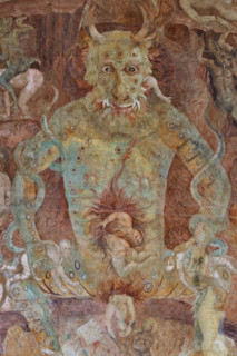 Pisa, Camposanto monumentale:
“Inferno”; particolare con “Lucifero", figura gigantesca, di