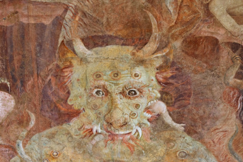 Pisa, Camposanto monumentale:
“Inferno”; particolare con “Lucifero", figura gigantesca, di