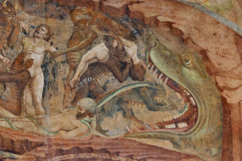 Pisa, Monumental Cemetery: “Hell”. Frescoes by Buonamico Buffalmacco, 1336/1341.
Detail with the