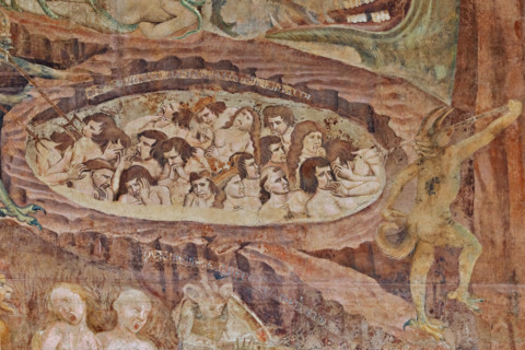Pisa, Monumental Cemetery: “Hell”. Frescoes by Buonamico Buffalmacco, 1336/1341.
Detail with the