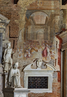 Pisa, Camposanto monumentale:
“Il convito di Baldassarre”, affreschi di Zaccaria Rondinosi, 1664