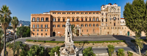 Palermo, The Royal Palace or Palazzo dei Normanni (Palace of the Normans), North-East side: view