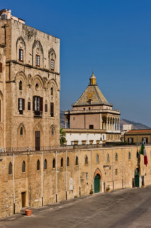 Palermo, The Royal Palace or Palazzo dei Normanni (Palace of the Normans), North-East side: view