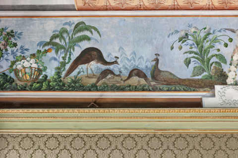 Palermo, Palazzo Reale o Palazzo dei Normanni, Appartamento Reale, Sala   degli Uccell, volta