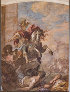 Palermo, Palazzo Reale o Palazzo dei Normanni, sala Montalto: l'affresco (trasferito su tela)