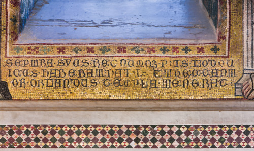 Palermo, Palazzo Reale o Palazzo dei Normanni,  Cappella Palatina (Basilica): dettaglio di mosaico
