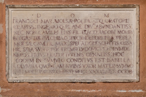 Modena, Duomo, interno, navata destra: monumento funerario dedicato a Francesco Molza; di