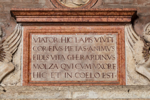 Modena, Duomo, interno, navata destra: monumento funerario dedicato a Francesco Molza; di