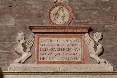Modena, Duomo, interno, navata destra: monumento funerario dedicato a Francesco Molza; di