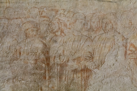 Pisa, Museo delle sinopie:
“La regina di Saba davanti a Salomone”, sinopia di Benozzo Gozzoli,