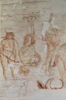 Pisa, Museo delle sinopie:
“Inferno”.  Sinopia preparatoria degli affreschi di Buonamico