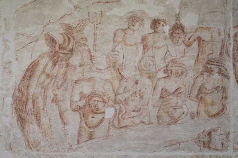 Pisa, Museo delle sinopie:
“Inferno”.  Sinopia preparatoria degli affreschi di Buonamico