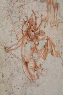 Pisa, Camposanto monumentale: ”Trionfo della Morte”, particolare degli affreschi di Buonamico
