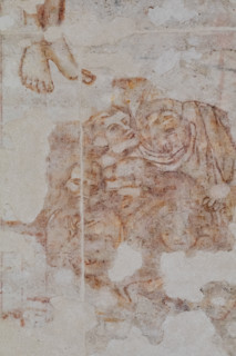 Pisa, Museo delle sinopie:  sinopia preparatoria dell’affresco “Crocifissione”, di Francesco Traini