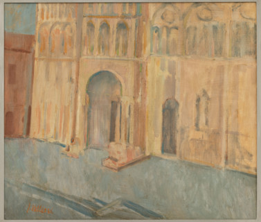Collezione Assicoop Unipol, inv. n°889;
Gianni Valieri (1928-2017); “Duomo di Ferrara”; olio su