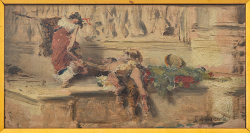 Collezione Assicoop Unipol, inv. n° 899: 
Giovanni Muzzioli (1854-1894); “Studio per le Baccanti”;