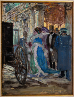 Collezione Assicoop Unipol, inv. n° 927: 
Aroldo Bonzagni (Ferrara,1887 - 1918);  “Uscita dal