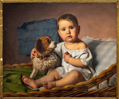Collezione Assicoop Unipol, inv. n° 972: 
Giovanni Pagliarini (1808 - 1878); “Innocenza e Fedeltà