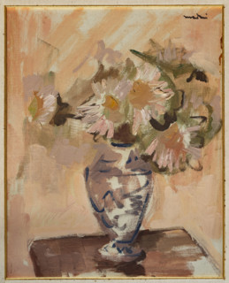 Collezione Assicoop Unipol, inv. n° 977: 
Gigi Maini (1912 - 1995); “Fiori recisi in vaso” (olio