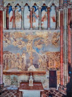Assisi, Basilica superiore di San Francesco, transetto meridionale, parete est: veduta della grande