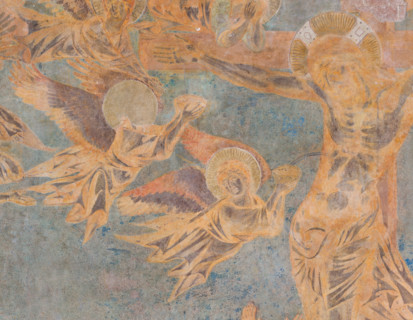 Assisi, Basilica superiore di San Francesco, transetto meridionale, parete est, Crocifissione: