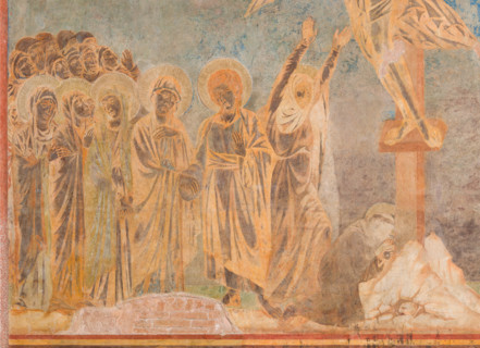 Assisi, Basilica superiore di San Francesco, transetto meridionale, parete est, Crocifissione: