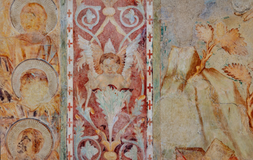 Assisi, Basilica superiore di San Francesco, transetto meridionale, parete sud: particolare del