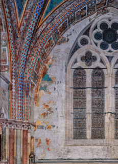 Assisi, Basilica superiore di San Francesco, transetto meridionale: particolare della parete sud