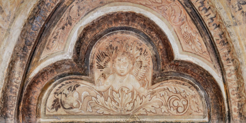Assisi, Basilica superiore di San Francesco, transetto meridionale, parete ovest: “angelo