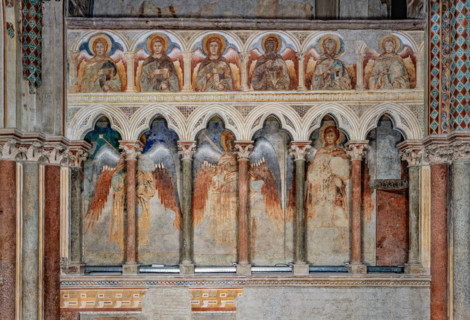 Assisi, Basilica superiore di San Francesco, transetto meridionale, parete ovest, registro mediano: