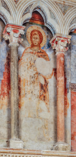 Assisi, Basilica superiore di San Francesco, transetto meridionale, parete ovest, registro mediano:
