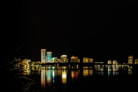 Miami beach as seen from North Bay shore drive