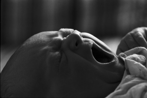 Baby Yawning, Close-Up