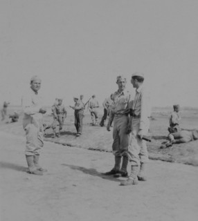 Soldiers During Target Practice, WWII, HQ 2nd Battalion, 389th Infantry, US Army Military Base, Indiana, USA, 1942