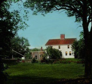 Birthplace Home of John Greenleaf Whittier, Haverhill, Massachusetts, USA, Magic Lantern Slide, circa 1910