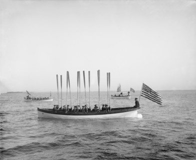 U.S.S. New York Naval Boat Drill, Detroit Publishing Company, 1899