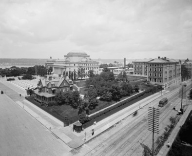 Columbia University and Hudson River, New York City, New York, USA, Detroit Publishing Company, 1903