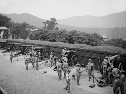 Cadets during Siege Battery Drill, West Point, New York, USA, Detroit Publishing Company, 1905