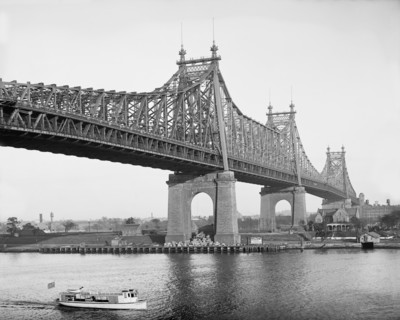 Blackwell's Island Bridge, New York City, New York, USA, Detroit Publishing Company, 1910
