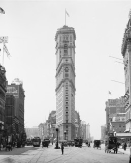 Times Building, 42nd Street and Longacre Square, New York City, New York, USA, Detroit Publishing Company, 1908