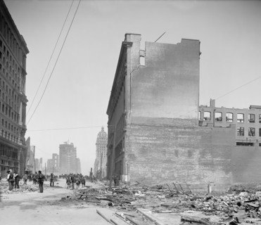 Market Street, East from 5th, after Earthquake, San Francisco, California, USA, Detroit Publishing Company, 1906
